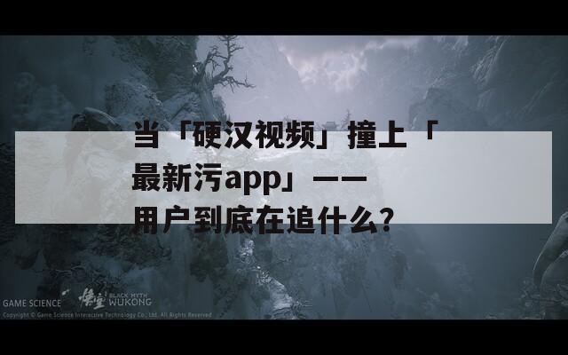 当「硬汉视频」撞上「最新污app」—— 用户到底在追什么？