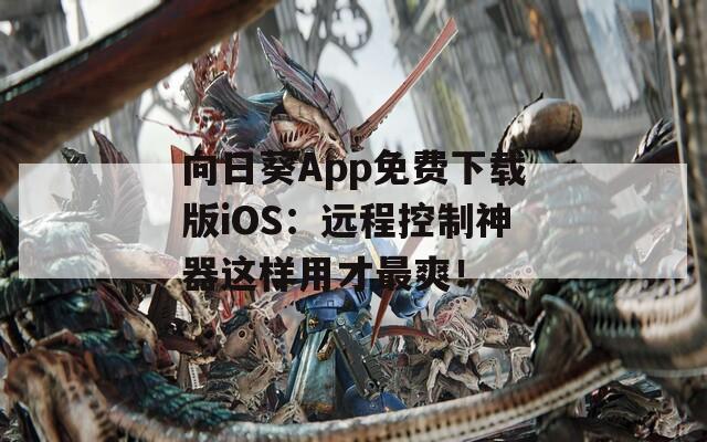 向日葵App免费下载版iOS：远程控制神器这样用才最爽！