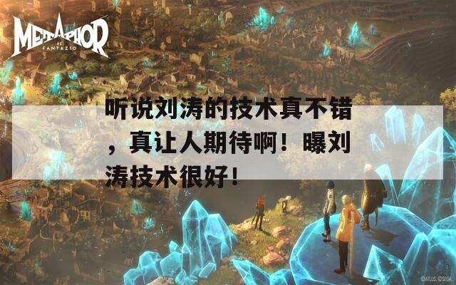 听说刘涛的技术真不错，真让人期待啊！曝刘涛技术很好！