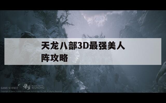 天龙八部3D最强美人阵攻略