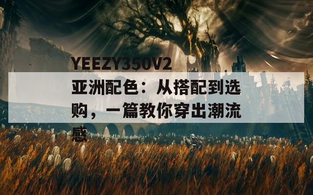 YEEZY350V2亚洲配色：从搭配到选购，一篇教你穿出潮流感