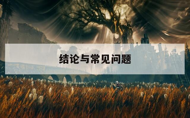 结论与常见问题