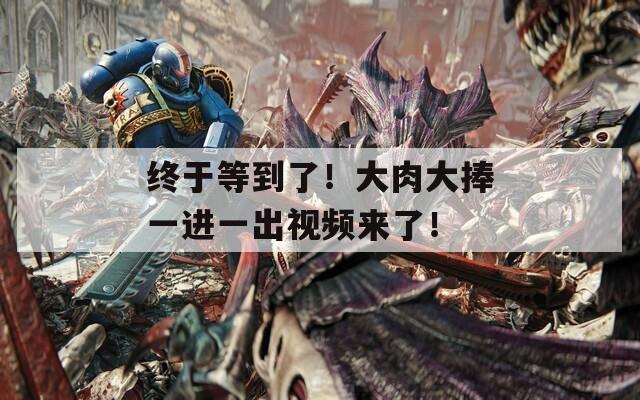 终于等到了！大肉大捧一进一出视频来了！