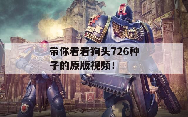 带你看看狗头726种子的原版视频！