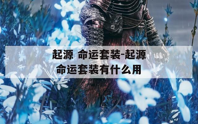 起源 命运套装-起源 命运套装有什么用