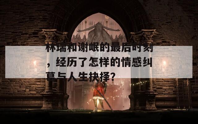 林瑞和谢岷的最后时刻，经历了怎样的情感纠葛与人生抉择？