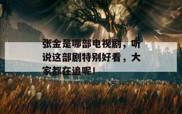 张金是哪部电视剧，听说这部剧特别好看，大家都在追呢！
