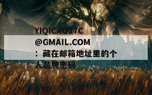 YIQICAO17C@GMAIL.COM：藏在邮箱地址里的个人品牌密码