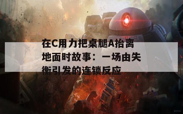在C用力把桌腿A抬离地面时故事：一场由失衡引发的连锁反应