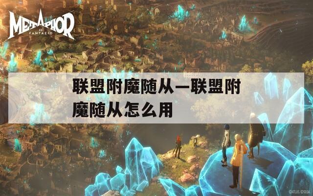 联盟附魔随从—联盟附魔随从怎么用