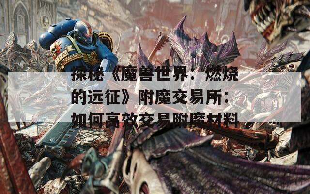 探秘《魔兽世界：燃烧的远征》附魔交易所：如何高效交易附魔材料